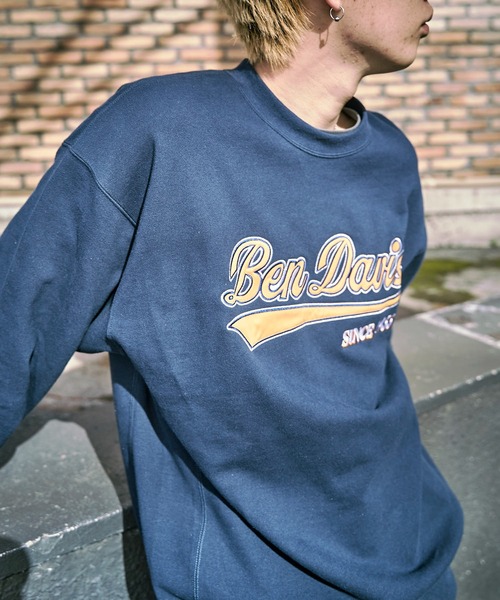 BEN DAVIS（ベンデイビス）の「BEN DAVIS/ベンデイビス STADIUM LOGO CREW SWEAT スタジアムロゴスウェット（スウェット・レディース・アッシュグレー/ダークグリーン/ネイビー/ブルー/グリーン・SMALL/MEDIUM/LARGE/X-LARGE）」の4枚目の写真