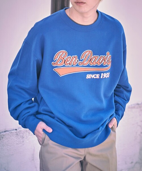 BEN DAVIS（ベンデイビス）の「BEN DAVIS/ベンデイビス STADIUM LOGO CREW SWEAT スタジアムロゴスウェット（スウェット・レディース・アッシュグレー/ダークグリーン/ネイビー/ブルー/グリーン・SMALL/MEDIUM/LARGE/X-LARGE）」の5枚目の写真