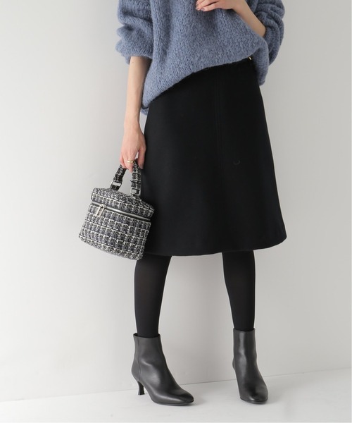 La TOTALITE（ラトータリテ）の「ウールフロントボタンスカート（スカート・レディース・ブラック/ウッド・38/36）」の2枚目の写真