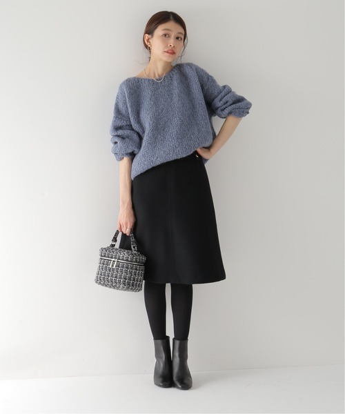 La TOTALITE（ラトータリテ）の「ウールフロントボタンスカート（スカート・レディース・ブラック/ウッド・38/36）」の3枚目の写真