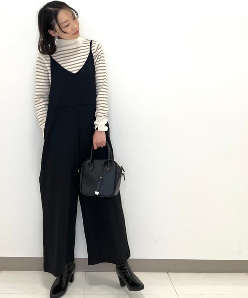 DRESKIP（ドレスキップ）の「◆キャミサロペット（サロペット/オーバーオール・レディース・ブラック/カーキ/キャメル・02/03）」の4枚目の写真