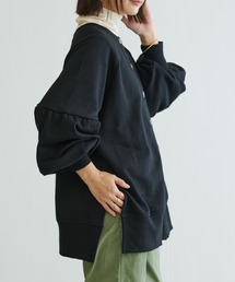 BONbazaar（ボンバザール）の「前後で着れちゃうギャザーボリューム袖スウェット（Tシャツ/カットソー）」