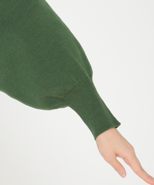 LBC（エルビーシー）の「ニットレイヤードワンピ（ワンピース・レディース・ブラック/ダークカーキ・M）」の15枚目の写真