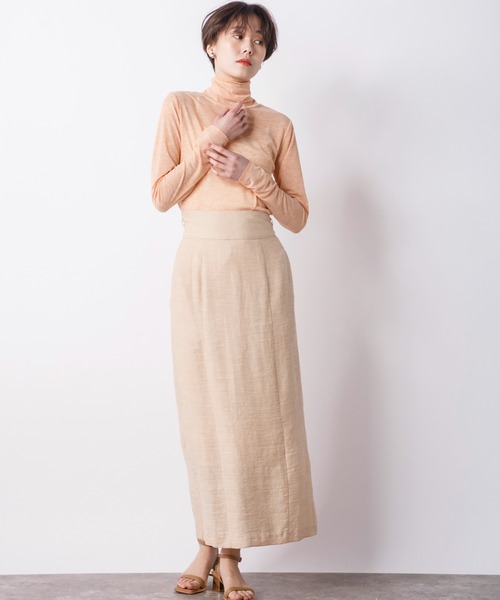 CIENA（シエナ）の「【2枚SET】シアーテレコ×チュールタートルSET（Tシャツ/カットソー・レディース・ブラック/オレンジ/グリーン/アイボリー・FREE）」の5枚目の写真