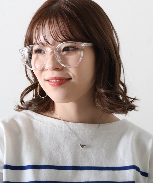 Cheek（チーク）の「クリアフレームサングラス（サングラス・レディース・ブラウン/クリア/グリーン・FREE）」の11枚目の写真