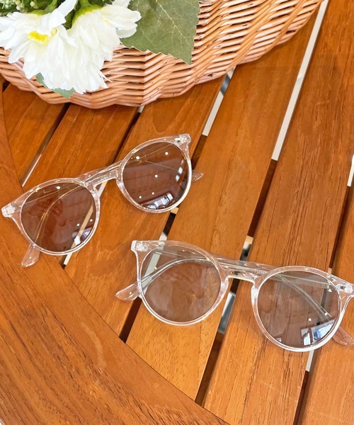 Cheek（チーク）の「クリアフレームサングラス（サングラス・レディース・ブラウン/クリア/グリーン・FREE）」の8枚目の写真