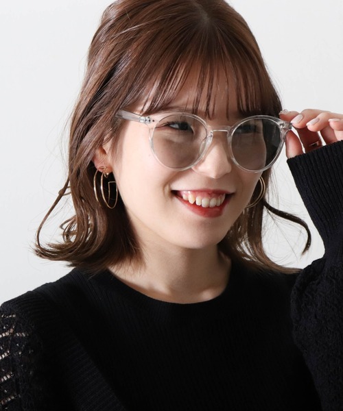 Cheek（チーク）の「クリアフレームサングラス（サングラス・レディース・ブラウン/クリア/グリーン・FREE）」の14枚目の写真
