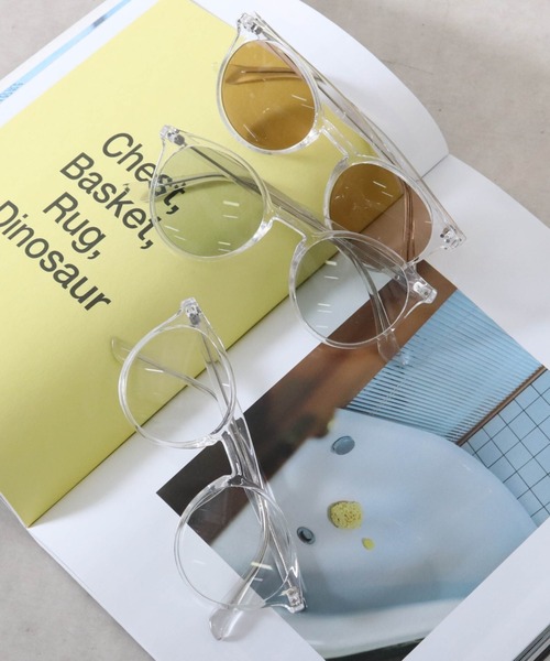Cheek（チーク）の「クリアフレームサングラス（サングラス・レディース・ブラウン/クリア/グリーン・FREE）」の7枚目の写真
