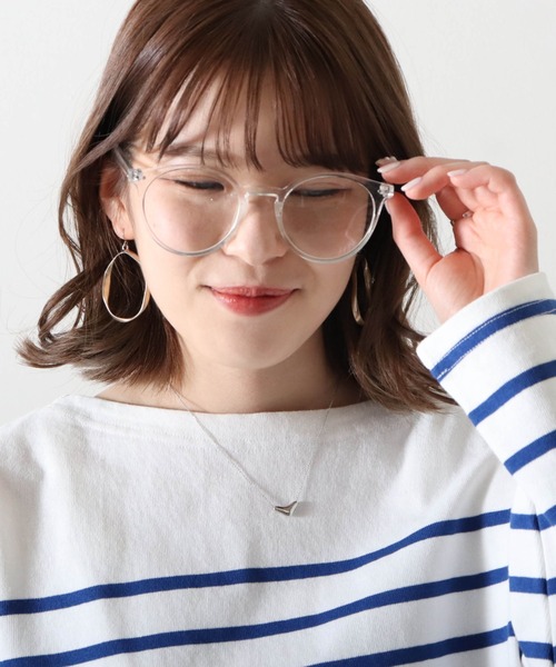 Cheek（チーク）の「クリアフレームサングラス（サングラス・レディース・ブラウン/クリア/グリーン・FREE）」の10枚目の写真