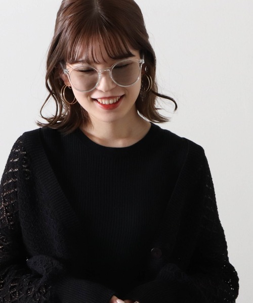 Cheek（チーク）の「クリアフレームサングラス（サングラス・レディース・ブラウン/クリア/グリーン・FREE）」の12枚目の写真