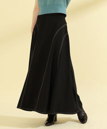 Ray BEAMS | Ray BEAMS / カラー ステッチ フレア スカート(スカート)