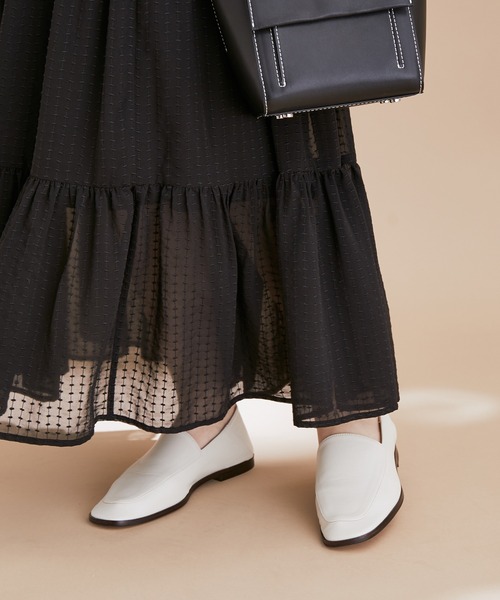 ADAM ET ROPE'（アダムエロペ）の「【サステナブル】アップルレザースリッポン（スリッポン・レディース・ブラック/キナリ・23.5cm/24.5cm/23.0cm/24.0cm）」の8枚目の写真