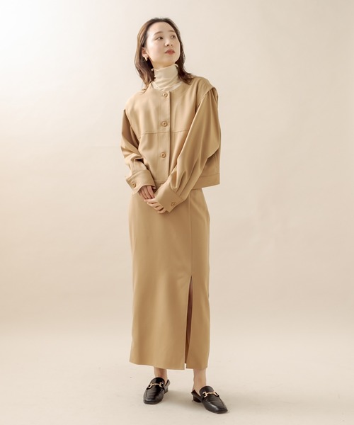 mline（エムライン）の「[mline] サイドスリットスカート（スカート・レディース・アイボリー/ブラック/ベージュ・1/2）」の13枚目の写真