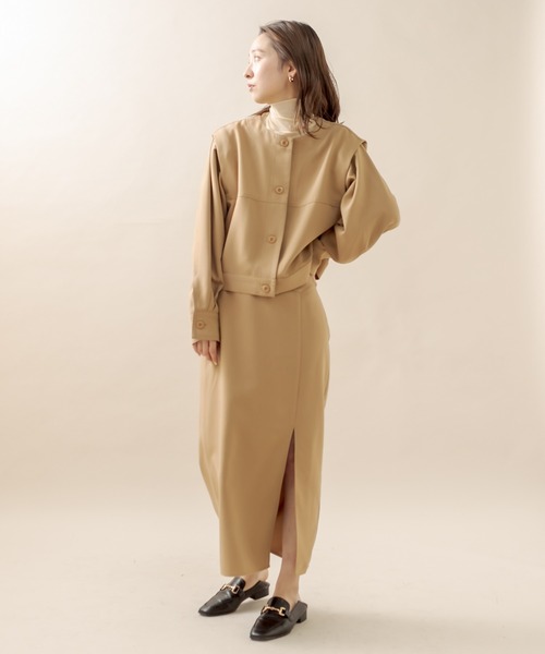 mline（エムライン）の「[mline] サイドスリットスカート（スカート・レディース・アイボリー/ブラック/ベージュ・1/2）」の15枚目の写真