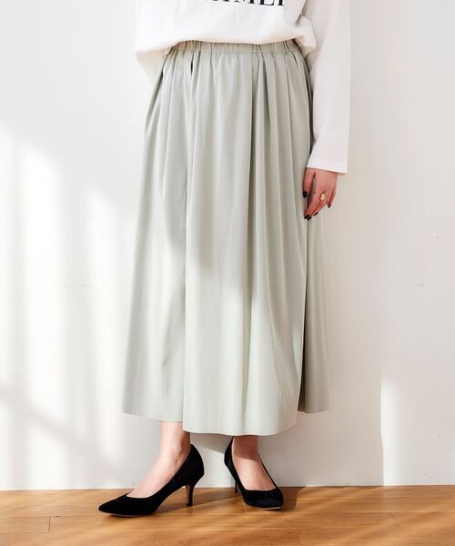 le.coeur blanc（ルクールブラン）の「リバーシブルタフタギャザースカート（スカート・レディース・イエロー/ライトグリーン/ダークグレー・38/36）」の5枚目の写真