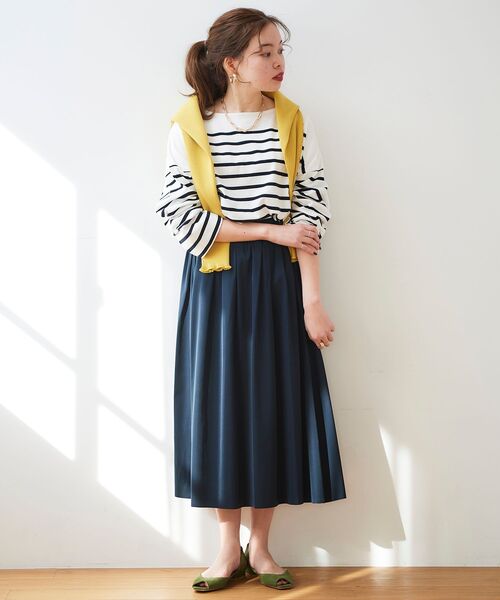 le.coeur blanc（ルクールブラン）の「リバーシブルタフタギャザースカート（スカート・レディース・イエロー/ライトグリーン/ダークグレー・38/36）」の12枚目の写真