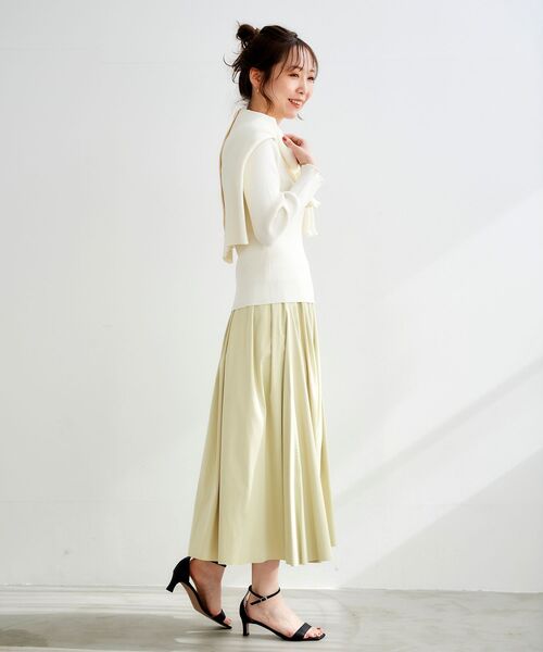 le.coeur blanc（ルクールブラン）の「リバーシブルタフタギャザースカート（スカート・レディース・イエロー/ライトグリーン/ダークグレー・38/36）」の20枚目の写真