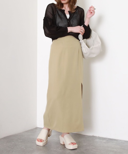 archives（アルシーヴ）の「メッシュ編ボリュームスリーブカーディガン（カーディガン/ボレロ・レディース・オフホワイト/イエロー/オレンジ/ブラック/ブルー・MEDIUM）」の20枚目の写真