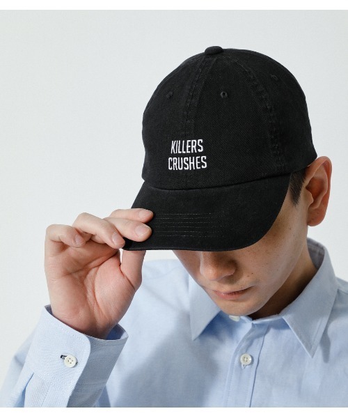 AZUL by moussy（アズールバイマウジー）の「WASHED 6PANEL CAP/ウォッシュドシックスパネルキャップ（キャップ・メンズ・ブラック/ライトピンク/ライトイエロー/ベージュ・FREE）」の2枚目の写真