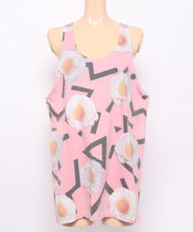 総柄目玉焼きフォトプリントタンクトップ(YA)