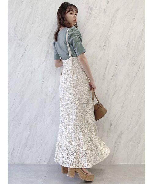 dazzlin（ダズリン）の「BambinaガーリーTシャツ（Tシャツ/カットソー・レディース・ベージュ/グリーン/オフホワイト・FREE）」の19枚目の写真