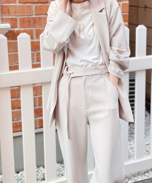 Banner Barrett(バナーバレット)の「【セットアップ対応】ダブルジャケット(テーラードジャケット・レディース・パープル/アイボリー・38)」の2枚目の写真