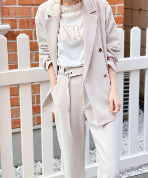 Banner Barrett(バナーバレット)の「【セットアップ対応】ダブルジャケット(テーラードジャケット・レディース・パープル/アイボリー・38)」の4枚目の写真