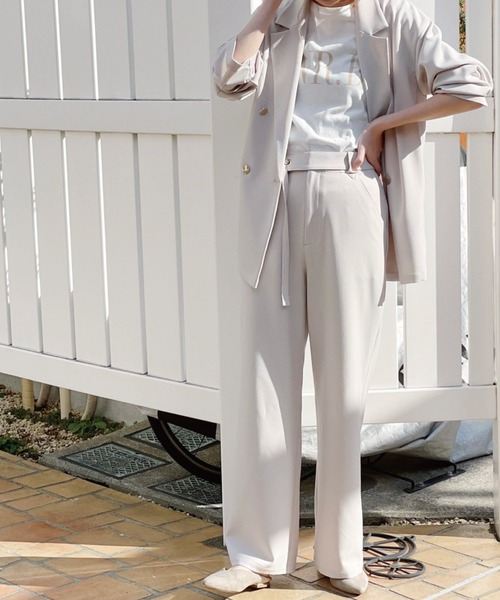 Banner Barrett(バナーバレット)の「【セットアップ対応】ダブルジャケット(テーラードジャケット・レディース・パープル/アイボリー・38)」の11枚目の写真