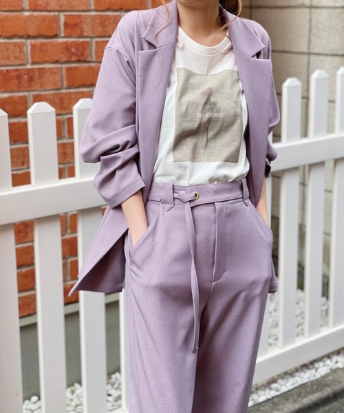 Banner Barrett(バナーバレット)の「【セットアップ対応】ダブルジャケット(テーラードジャケット・レディース・パープル/アイボリー・38)」の8枚目の写真