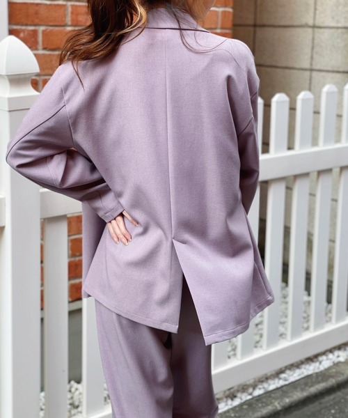 Banner Barrett(バナーバレット)の「【セットアップ対応】ダブルジャケット(テーラードジャケット・レディース・パープル/アイボリー・38)」の14枚目の写真