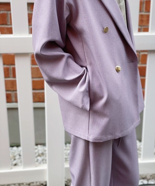 Banner Barrett(バナーバレット)の「【セットアップ対応】ダブルジャケット(テーラードジャケット・レディース・パープル/アイボリー・38)」の5枚目の写真