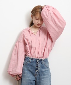 「SALON adam et rope'」 7分袖ブラウス FREE ピンク レディース セール/ブランド古着】7分袖ブラウス（シャツ/ブラウス）｜SALON