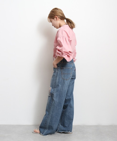 Ungrid(アングリッド)の「スリーブボリュームデザインブラウス(シャツ/ブラウス・レディース・オフホワイト/グリーン/ブラック/ライトブルー/スモークピンク/ライトイエロー・マルチサイズ)」の12枚目の写真