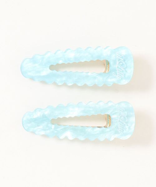 lilLilly(リルリリー)の「マーブルスカラップヘアピン(ヘアピン・レディース・ホワイト/ブラック/ブルー/ピンク・FREE)」の4枚目の写真