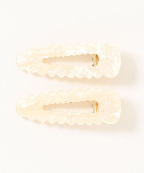 lilLilly(リルリリー)の「マーブルスカラップヘアピン(ヘアピン・レディース・ホワイト/ブラック/ブルー/ピンク・FREE)」の5枚目の写真