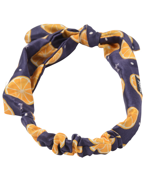 X-girl（エックスガール）の「【ViVi9月号掲載】FRUITS HAIR BAND（ヘアバンド・レディース・ブラック/ネイビー・ONE SIZE）」の4枚目の写真