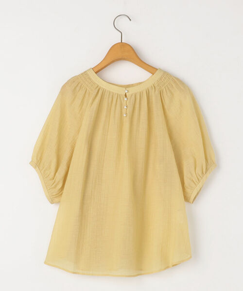 NOLLEY’S Sophi（ノーリーズソフィ）の「◇【WEB限定】カラミワッシャー2WAYパール釦ブラウス（シャツ/ブラウス・レディース・ライトブルー/ブラック/イエロー/ブルー/ラベンダー・38）」の12枚目の写真