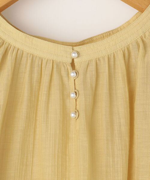 NOLLEY’S Sophi（ノーリーズソフィ）の「◇【WEB限定】カラミワッシャー2WAYパール釦ブラウス（シャツ/ブラウス・レディース・ライトブルー/ブラック/イエロー/ブルー/ラベンダー・38）」の10枚目の写真