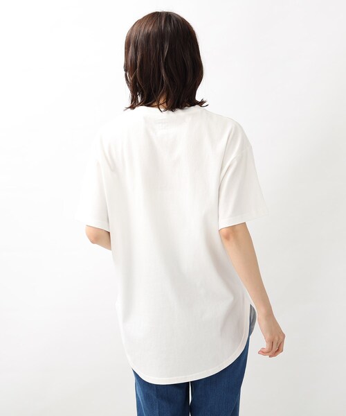 Lee(リー)の「【Lee】別注ラウンドヘムロングTシャツ(Tシャツ/カットソー・レディース・グリーン/グレー系その他/アイボリー・02)」の6枚目の写真