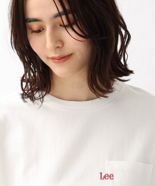 Lee(リー)の「【Lee】別注ラウンドヘムロングTシャツ(Tシャツ/カットソー・レディース・グリーン/グレー系その他/アイボリー・02)」の7枚目の写真