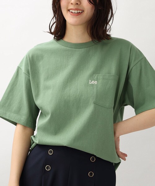 Lee(リー)の「【Lee】別注ラウンドヘムロングTシャツ(Tシャツ/カットソー・レディース・グリーン/グレー系その他/アイボリー・02)」の15枚目の写真