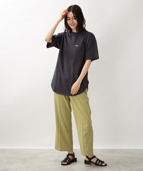 Lee(リー)の「【Lee】別注ラウンドヘムロングTシャツ(Tシャツ/カットソー・レディース・グリーン/グレー系その他/アイボリー・02)」の17枚目の写真
