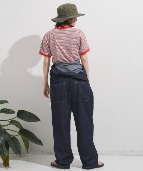 MERLOT（メルロー）の「シンプルオールインワン（つなぎ/オールインワン・レディース・ホワイト/インディゴブルー・FREE）」の13枚目の写真