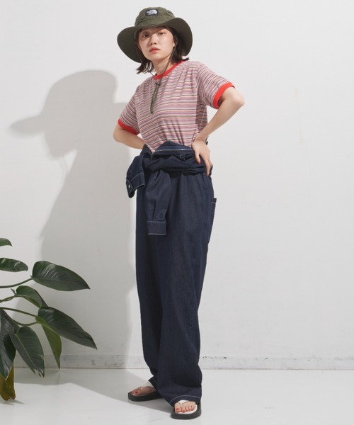 MERLOT（メルロー）の「シンプルオールインワン（つなぎ/オールインワン・レディース・ホワイト/インディゴブルー・FREE）」の12枚目の写真