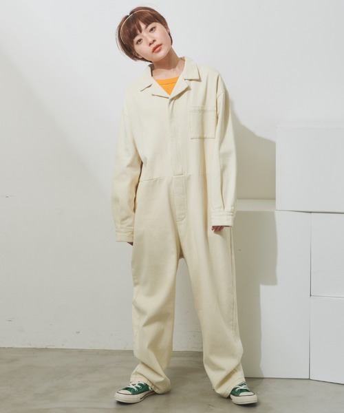 MERLOT（メルロー）の「シンプルオールインワン（つなぎ/オールインワン・レディース・ホワイト/インディゴブルー・FREE）」の19枚目の写真