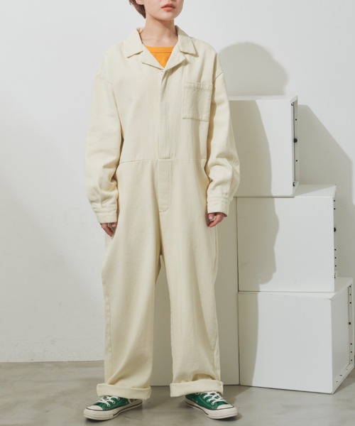 MERLOT（メルロー）の「シンプルオールインワン（つなぎ/オールインワン・レディース・ホワイト/インディゴブルー・FREE）」の16枚目の写真