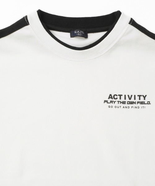 GLAZOS（グラソス）の「Ｗフェイス・袖ライン半袖Ｔシャツ（Tシャツ/カットソー・キッズ・ホワイト/ブラック/ブルー・130cm/140cm/150cm/160cm/170cm）」の15枚目の写真