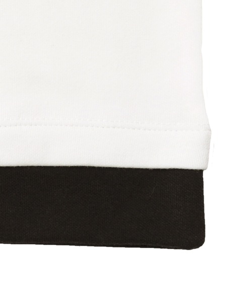 GLAZOS（グラソス）の「Ｗフェイス・袖ライン半袖Ｔシャツ（Tシャツ/カットソー・キッズ・ホワイト/ブラック/ブルー・130cm/140cm/150cm/160cm/170cm）」の8枚目の写真