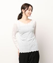 ehka sopo | シアーメローカットソー(Tシャツ/カットソー)