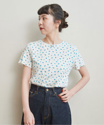 CHILD WOMAN | フライス小花プリント 半袖プルオーバー(Tシャツ/カットソー)